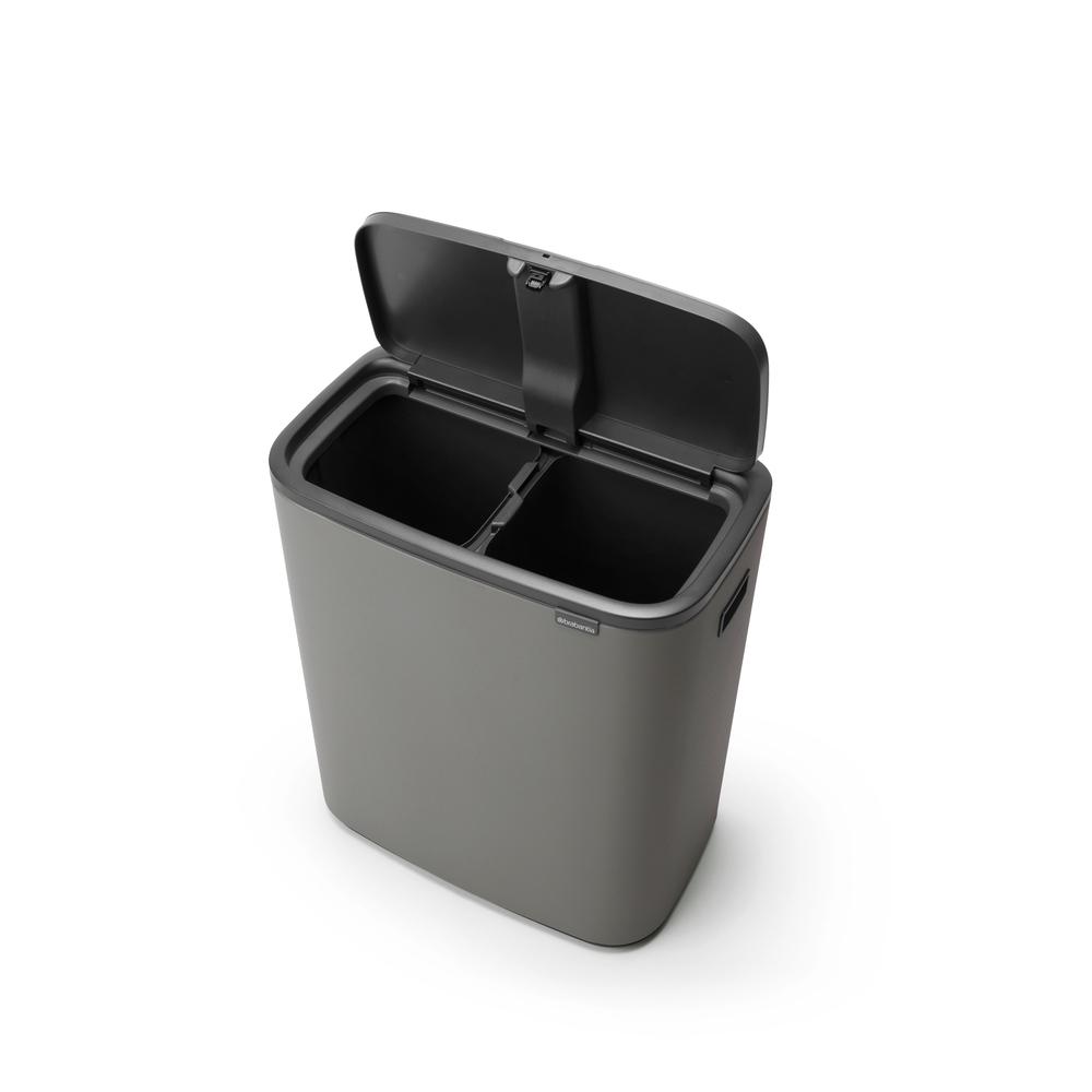 Brabantia Bo Touch Bin 2x30 Litre (Mineral Concrete Grey), 8710755221460