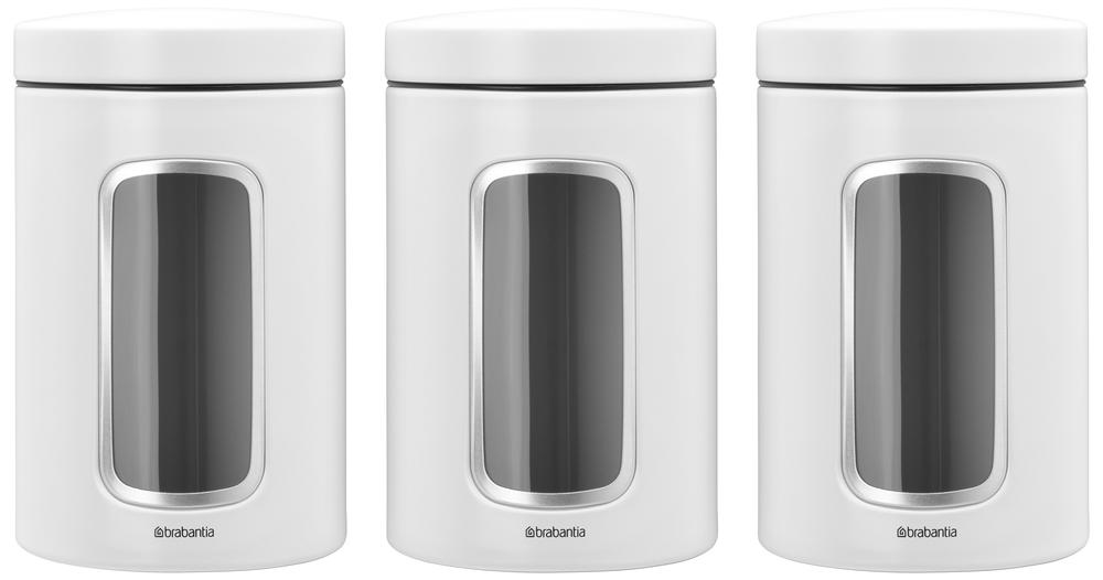 Brabantia tea coffee 2024 sugar canisters white