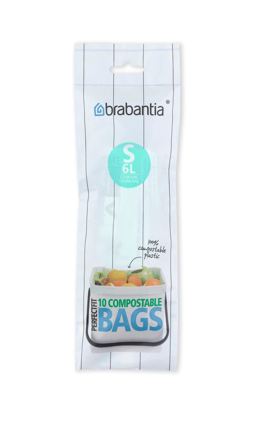 Brabantia Compostable Bin Liner Code S, 10 Bags - 6 Litre by Brabantia - ISBN: 8710755419683