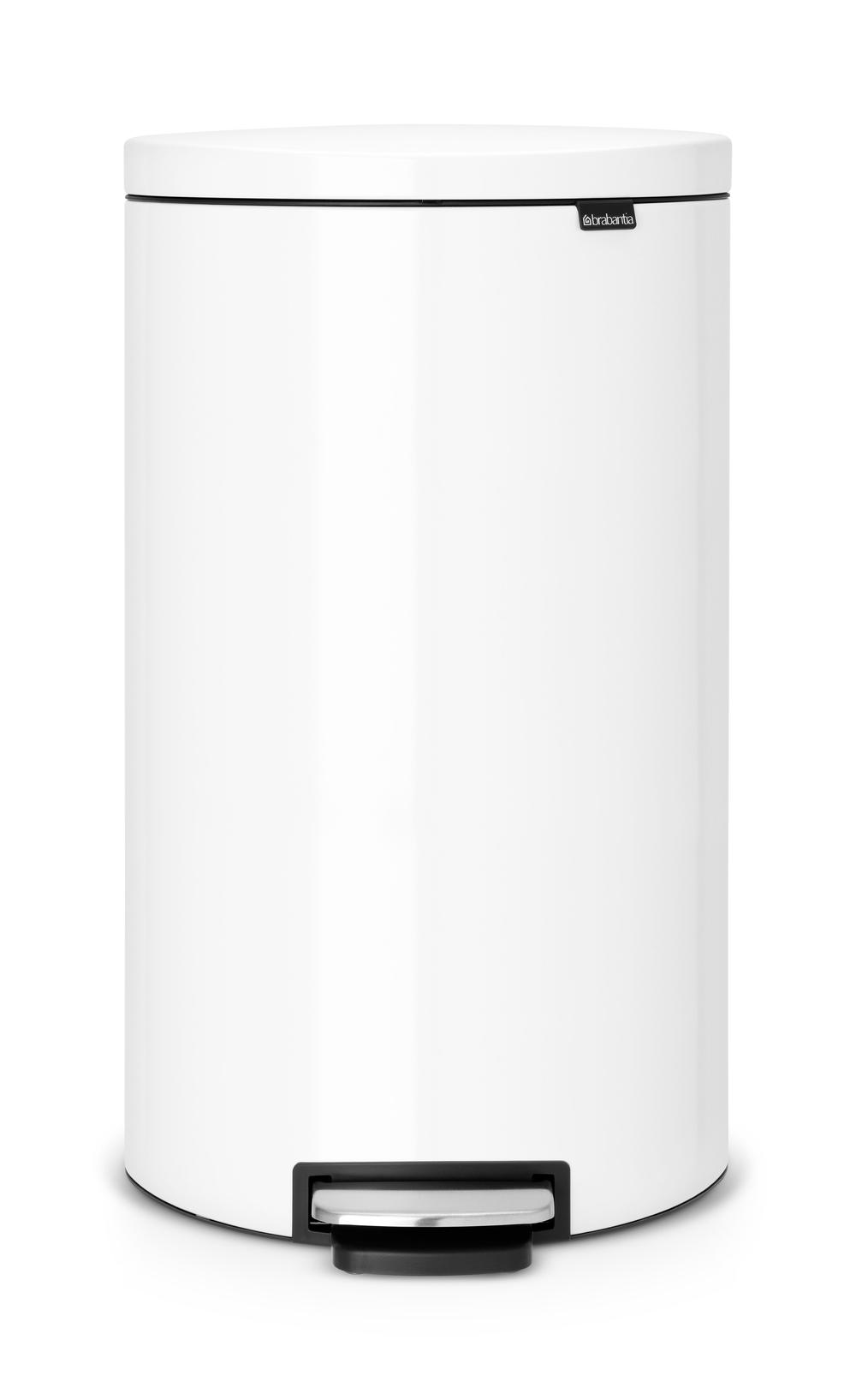 Brabantia Flatback Pedal Bin (White) 30 Litre Buy online at Begins