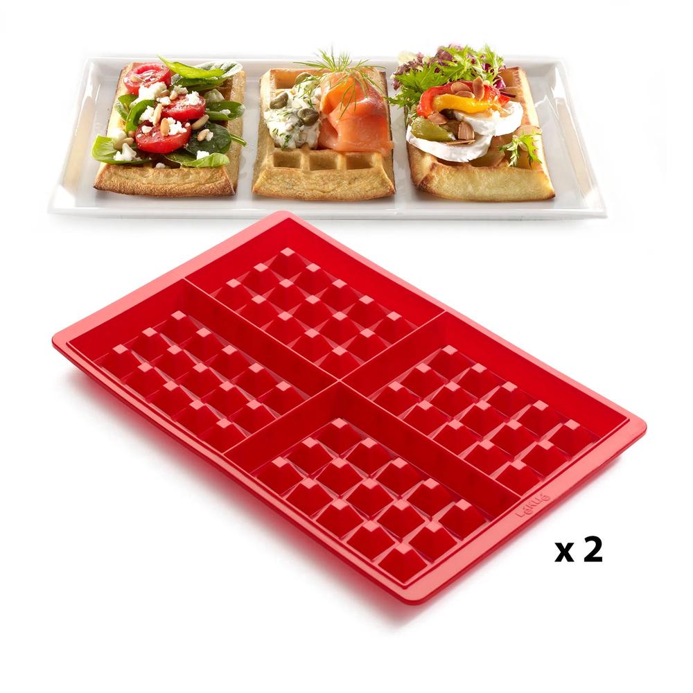 Lekue Waffle Mould Set, 2pcs - 125mL x 4 by Lekue - ISBN: 8710755880445
