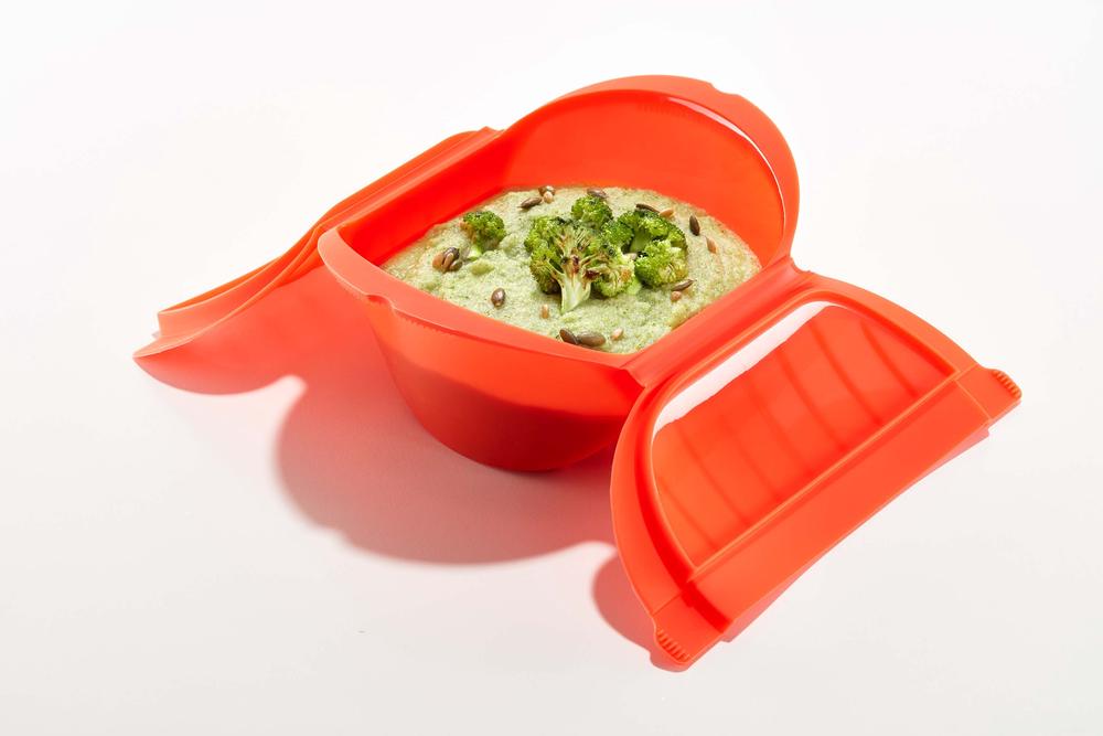 Lekue Deep Microwave Cooker, Serves 3-4 (Red) - 500mL, 8710755881824