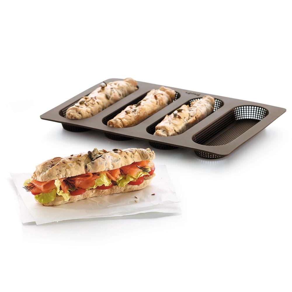 Lekue 4 Cup Mini Baguette Bread Mould - 150mL x 4 by Lekue - ISBN: 8710755882623