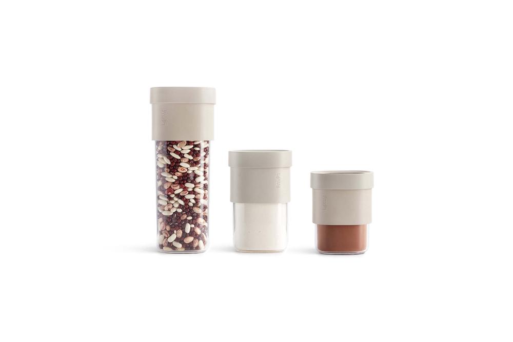 Lekue Flip Storage Set (Beige) - Medium/Large, 8710755883040