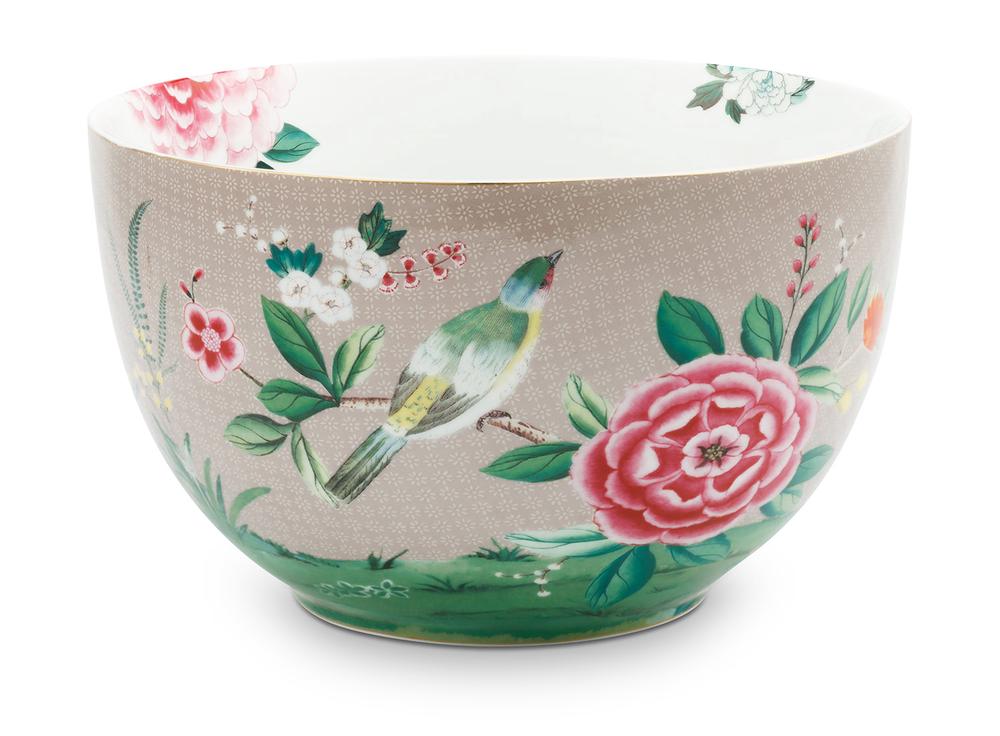 PIP Studio Blushing Birds Bowl (Khaki) - 23cm, 8718924664636