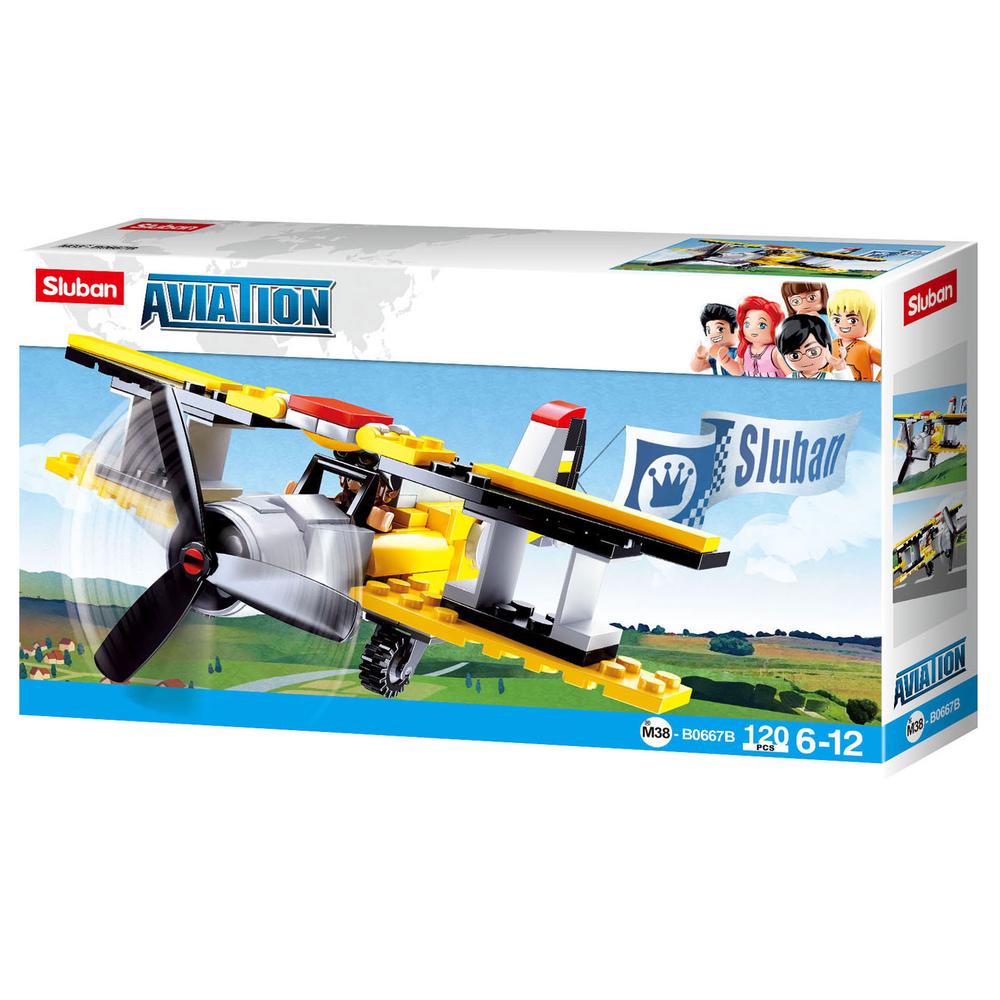 Sluban Aviation Biplane, 120pc, 8719558071098