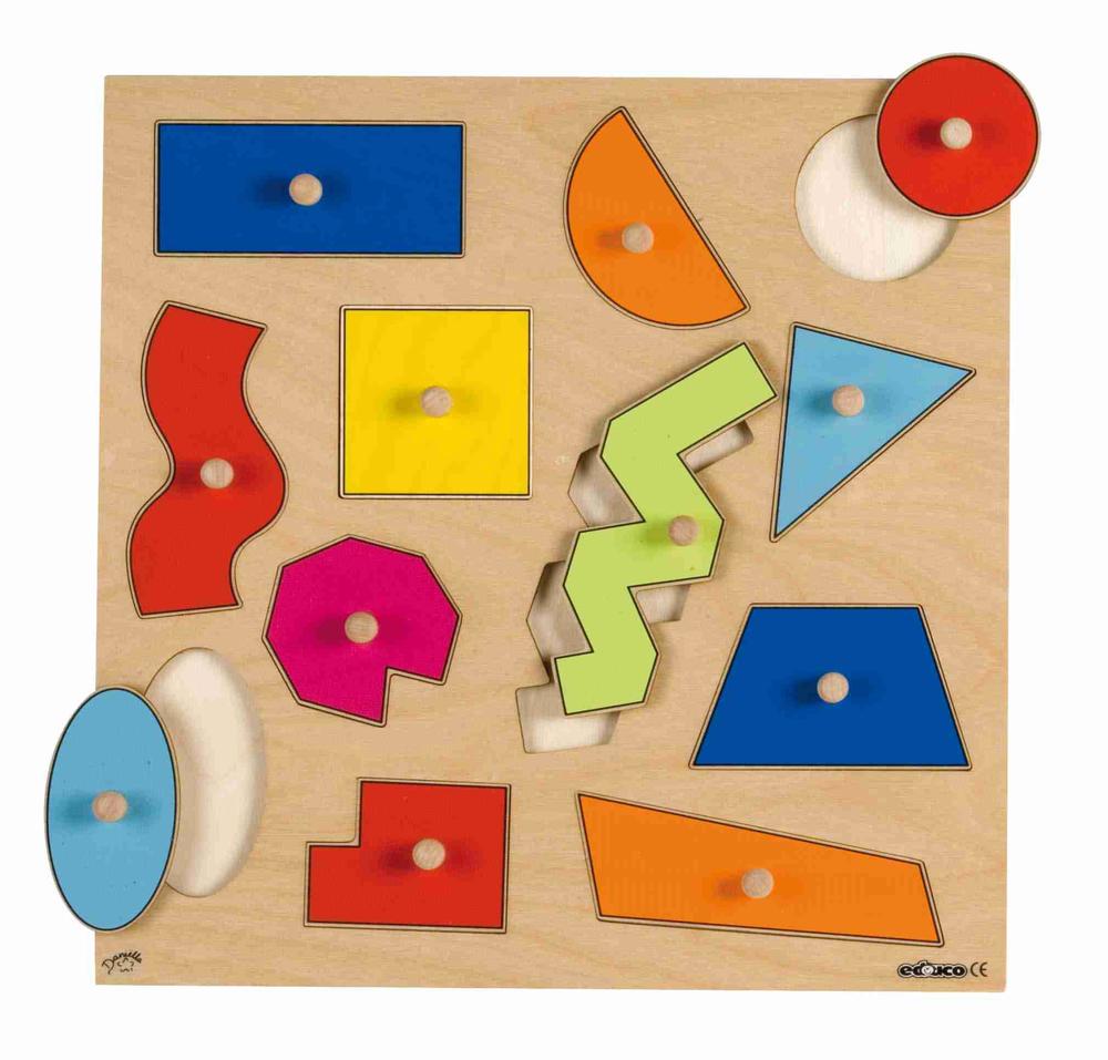Educo Inlay Board Puzzle Geometric Shapes Buy online at Tiny Fox