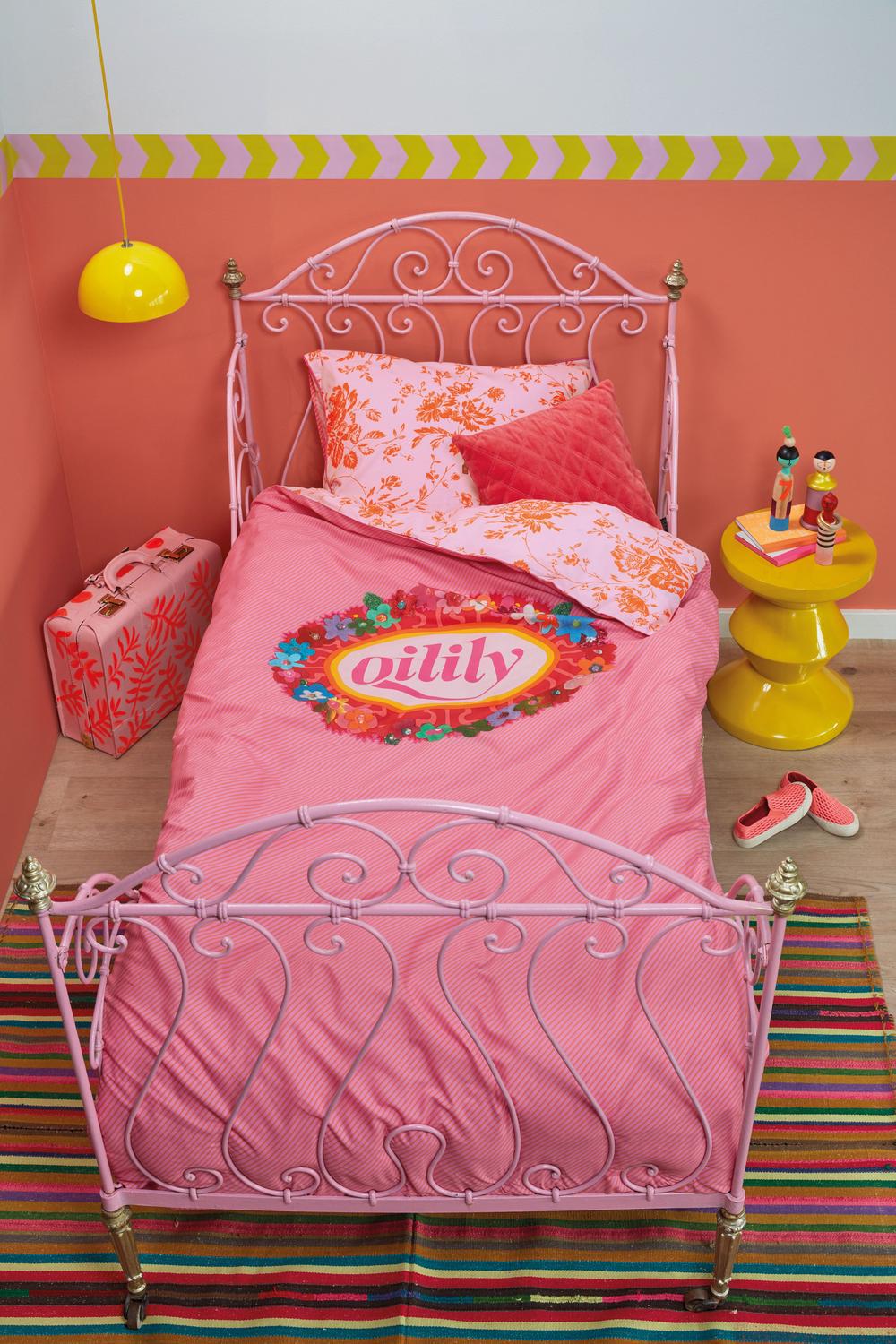pink single quilt cover set