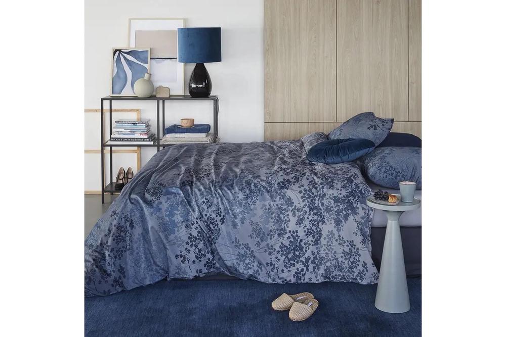 Bedding House Bamboo Cotton Quilt Cover Set (Pantalla Blue) - Queen, 8719931740290