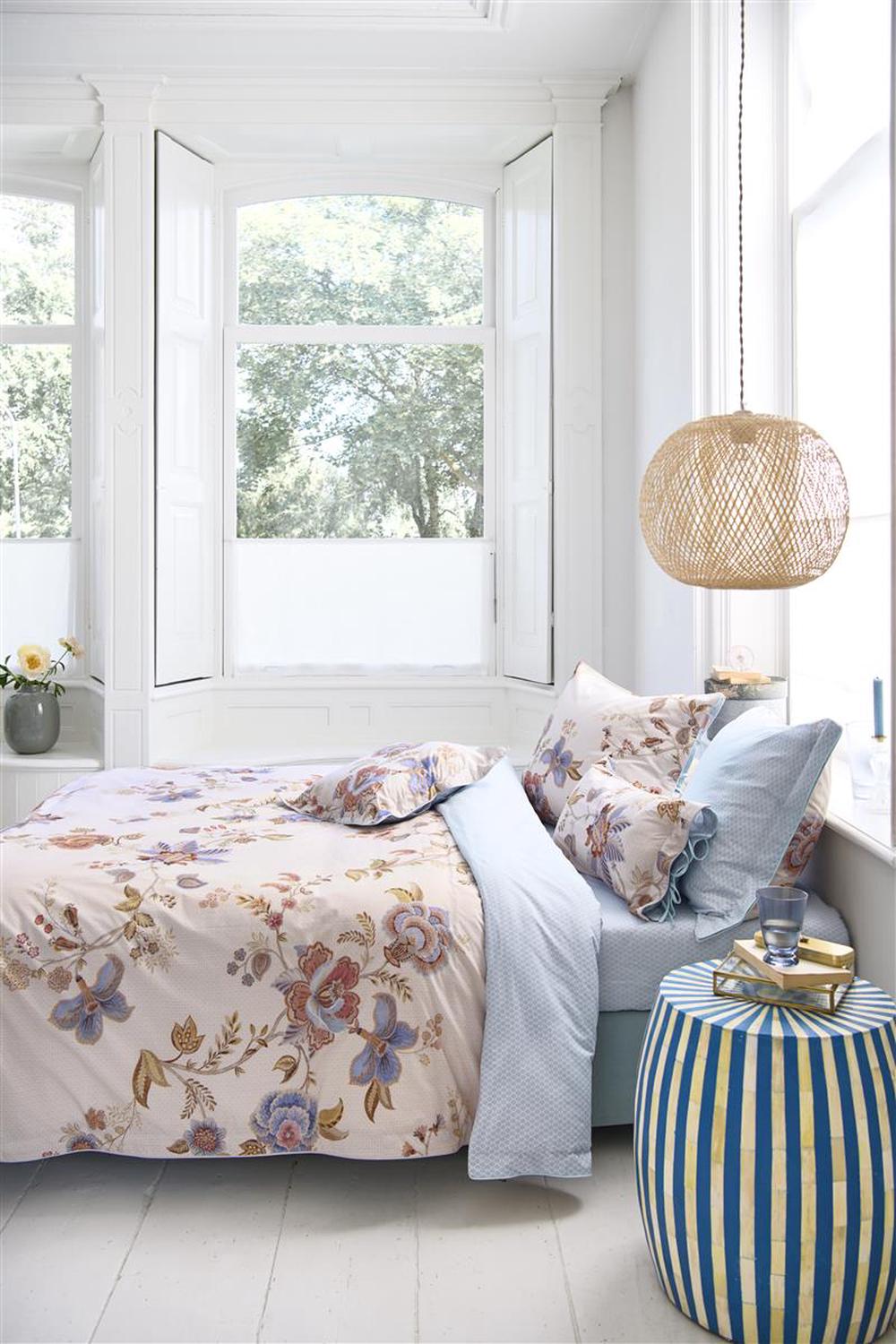 Pip Studio Cece Fiore Cotton Quilt Cover Set (White) - Super King, 8719931836733