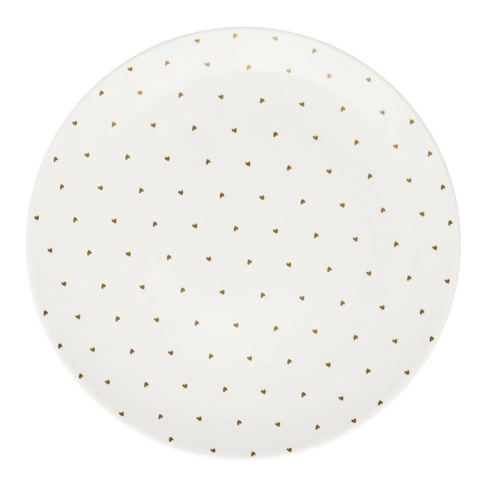 Golden Hearts Dinner Plate (White) - 25.5cm, 8720168194602