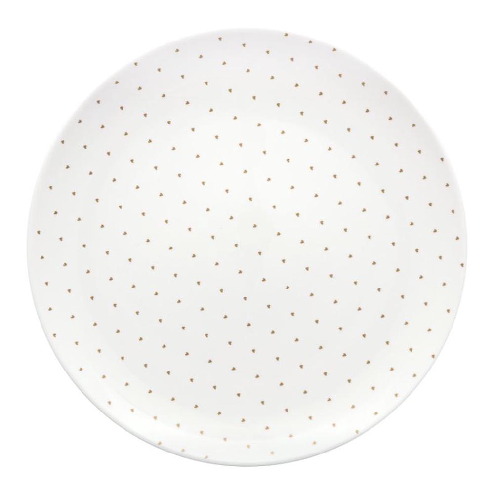 VTWonen Golden Hearts Charger Plate (White) - 35.5cm, 8720168194633
