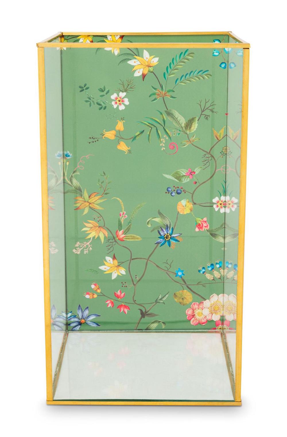 Glass Varnished Bottom Storage Box (Gold) - Tall, 8720195367406