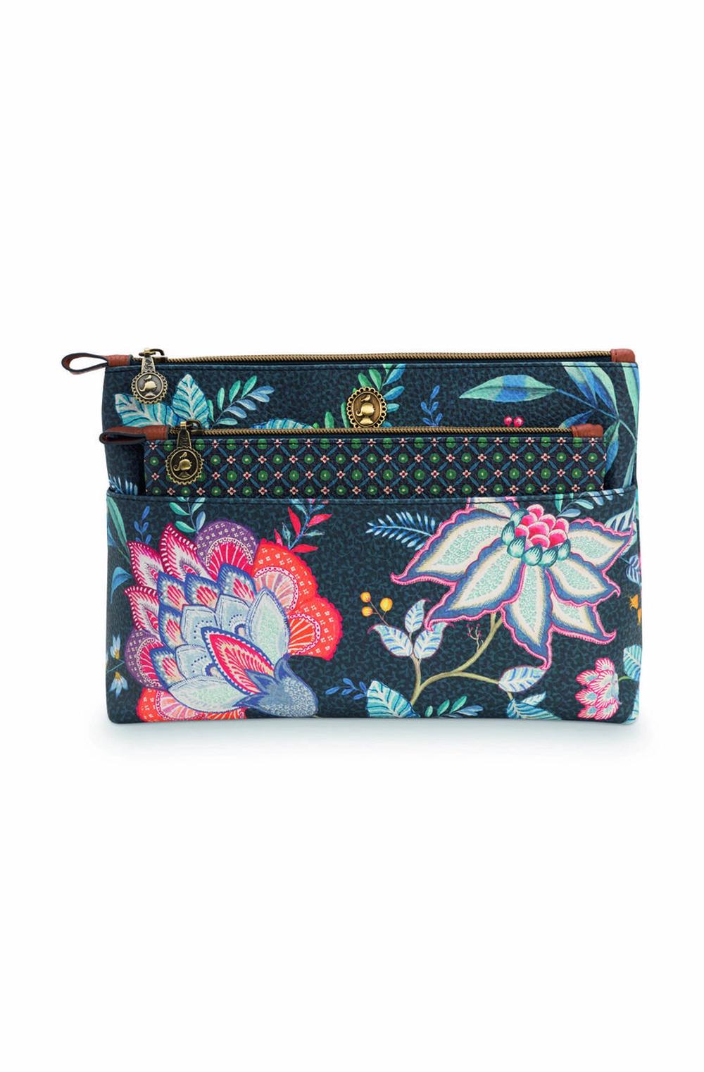 Combi Flower Festival Cosmetic Bag (Dark Blue), 8720289339913