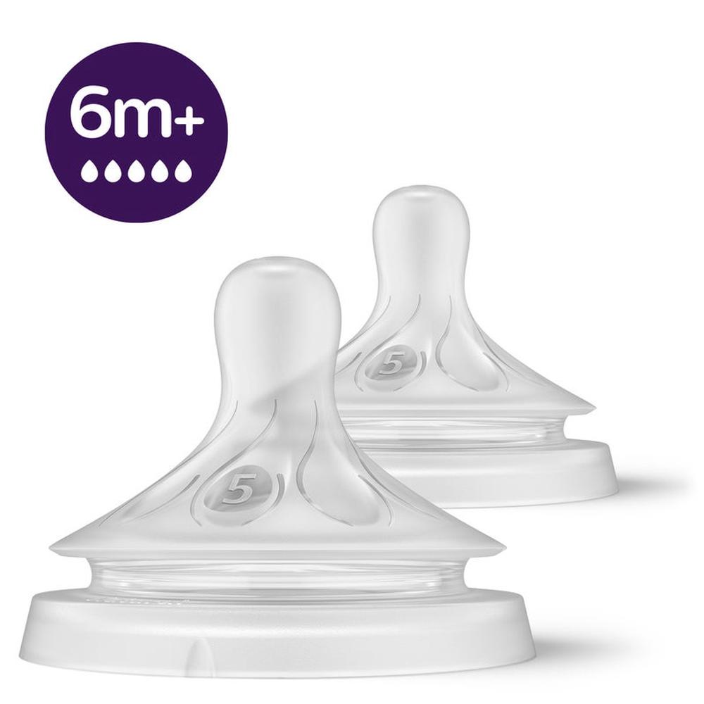 Avent Natural Response Teat Flow 5, 2 Pack - 6+ Months, 8720689011471