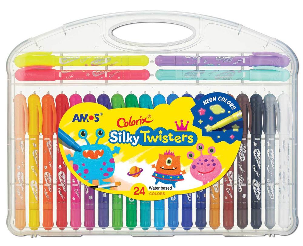 Amos Colorix Silky Twisters, 24 Pack, 8802946507986