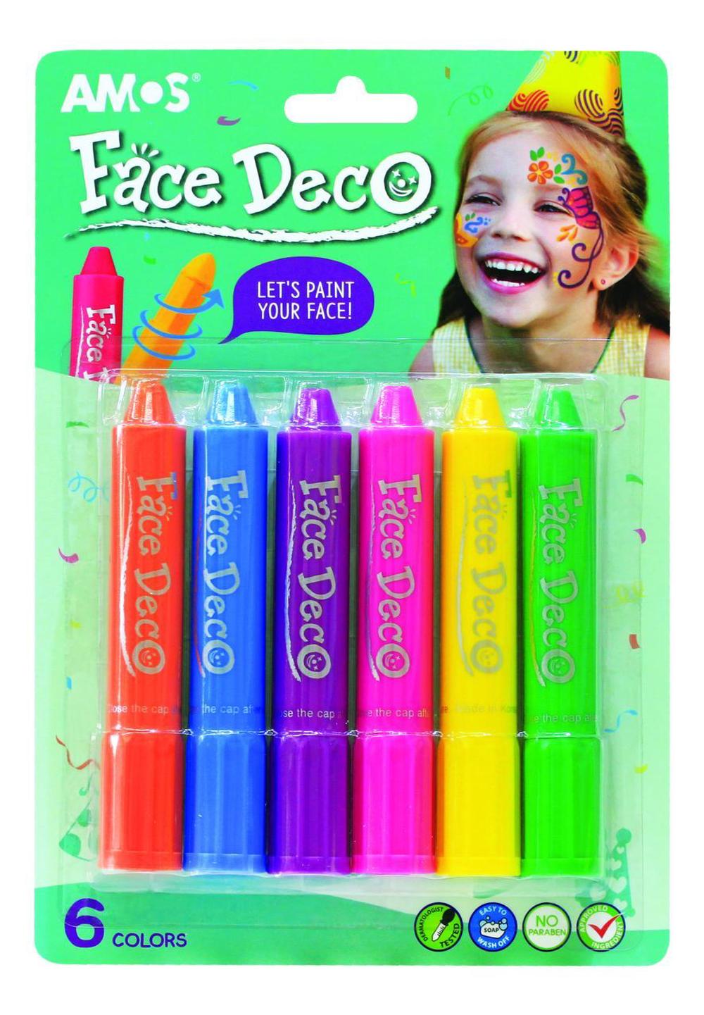 Amos Face Deco Paint, 6 Pack Buy online at The Nile
