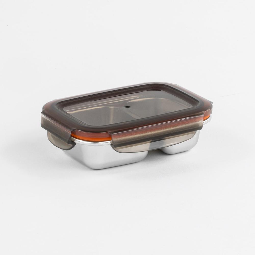 Rectangular Airtight Container, 2 Partition - 700mL, 8809651991130
