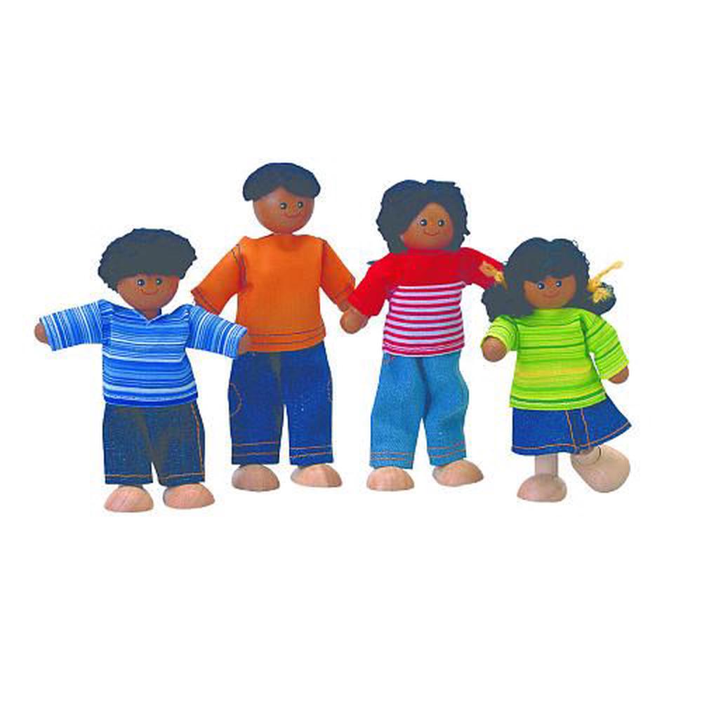 african american dollhouse family