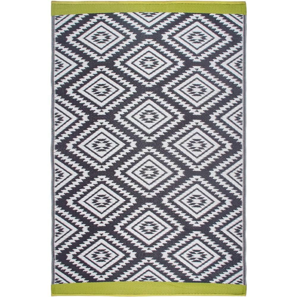 Fab Habitat Valencia Recycled Plastic Outdoor Rug and Mat (Grey ...