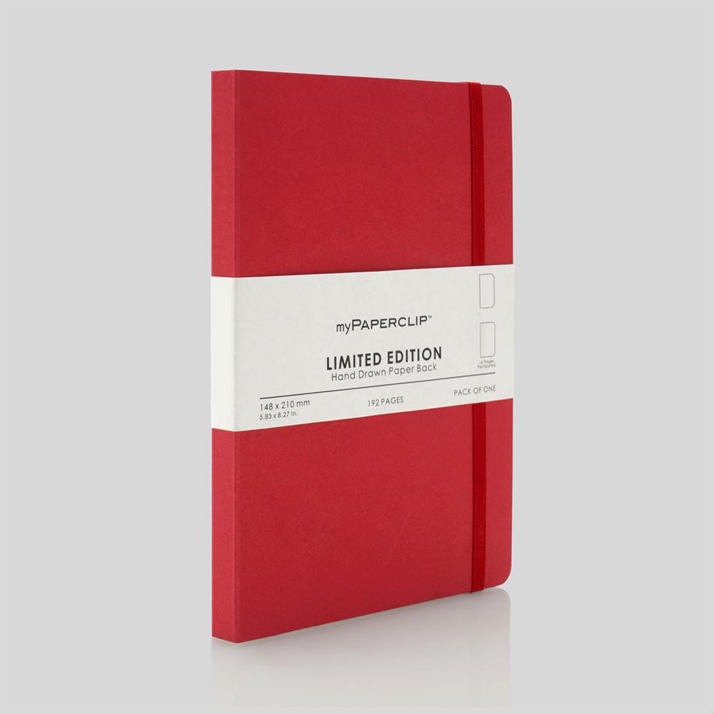 Limited Edition Hand Drawn Plain Notebook (Ruby) - A5, 8904228301692