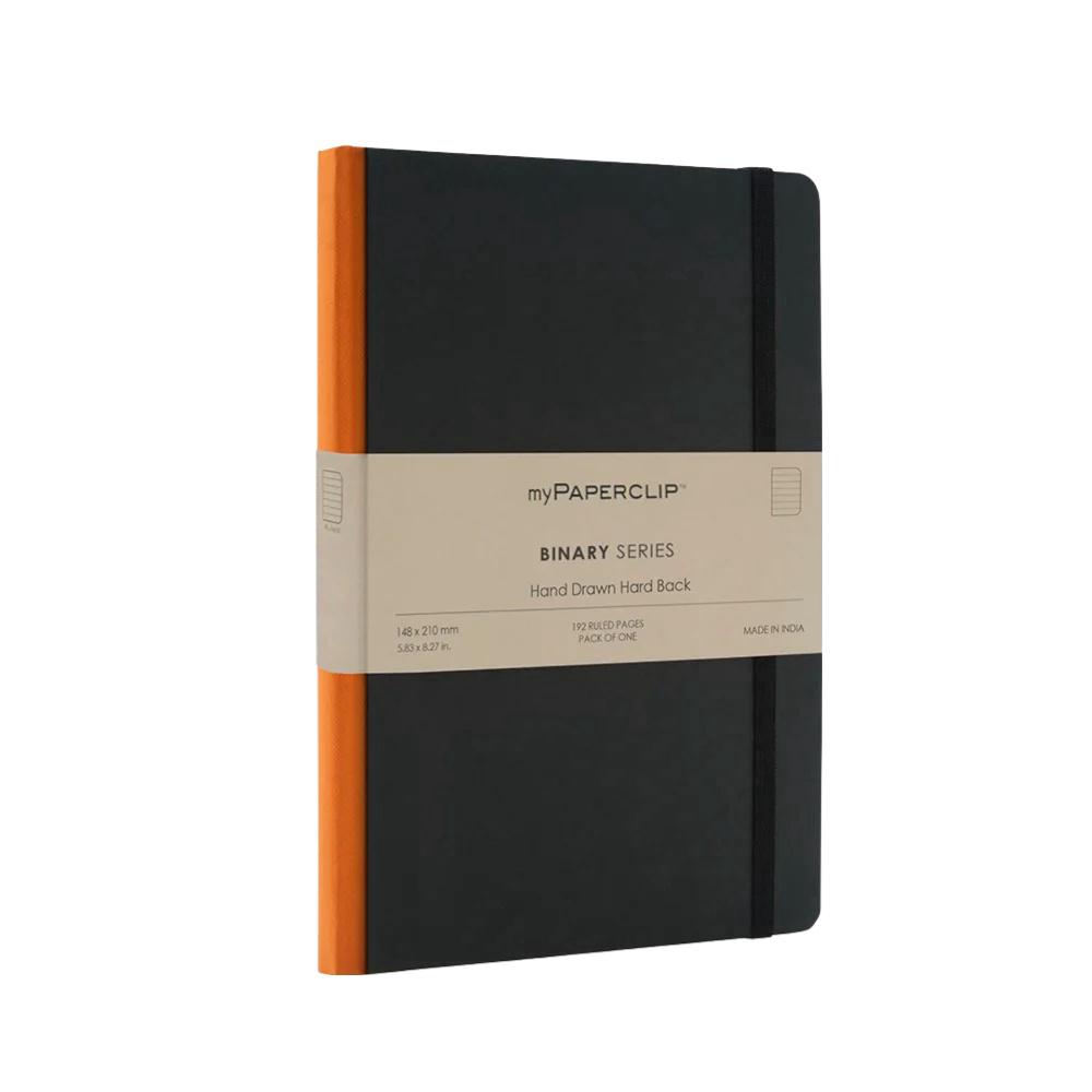 Binary Series Ruled Notebook (Orange Spine), 8904228336342