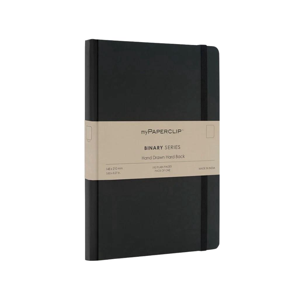 Binary Series Plain Notebook (Black Spine) - A5, 8904228336366