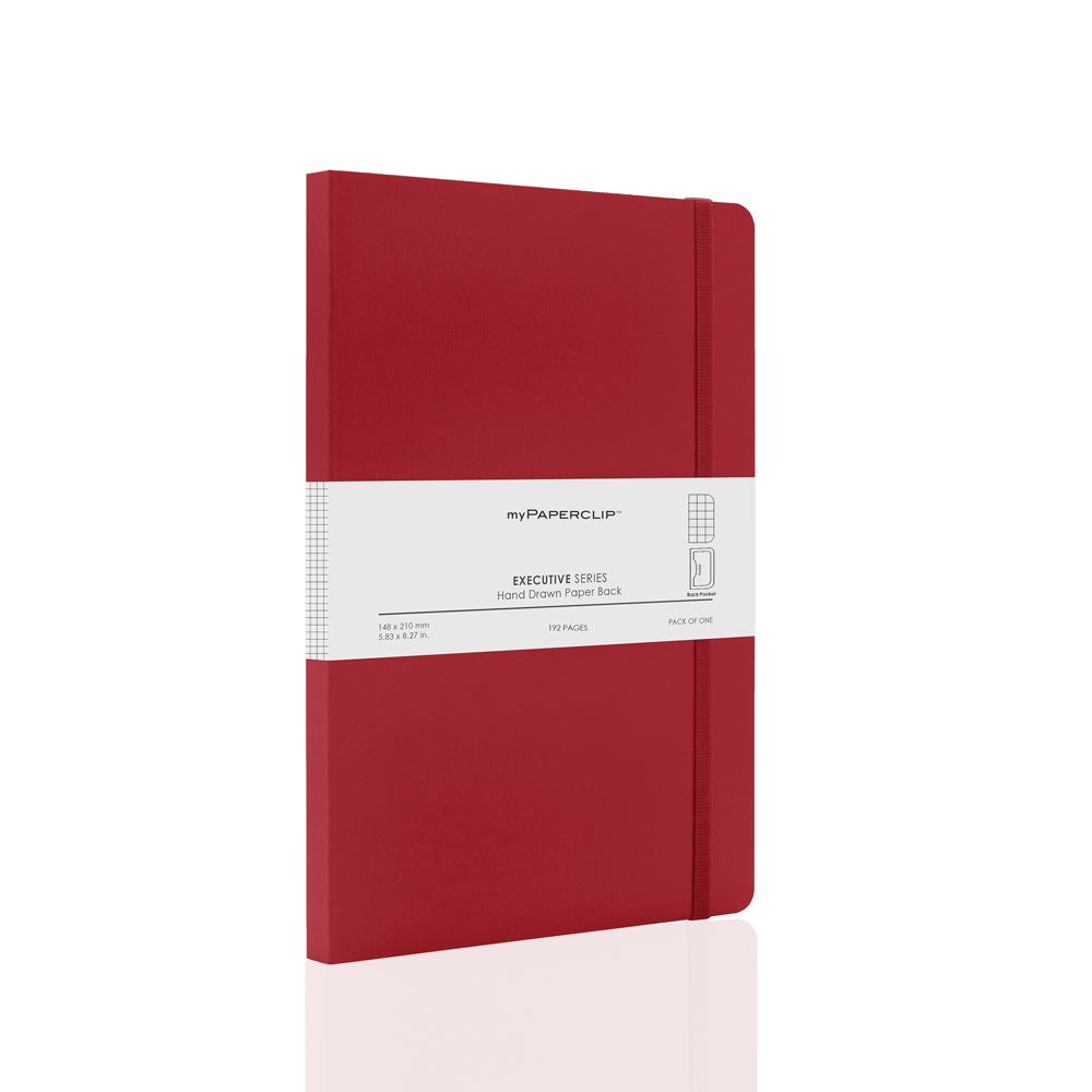 myPAPERCLIP Executive Series Checked Notebook (Red) - A5 by myPAPERCLIP - ISBN: 8904228337639