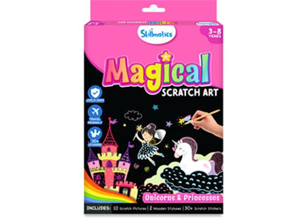 Skillmatics Magical Scratch Art Unicorns & Princesses, 8904279504653