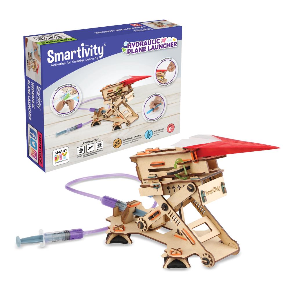 Smartivity Hydraulic Plane Launcher STEAM Educational Construction Toy Kit, 8908011797143