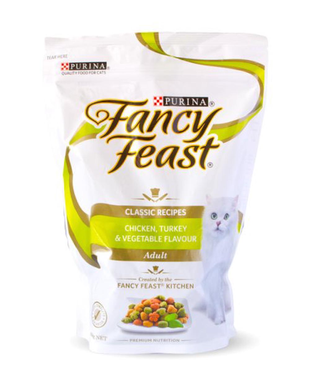 Fancy Feast Dry Chicken Turkey Veg, 4 Pack - 450g, 9300605056497