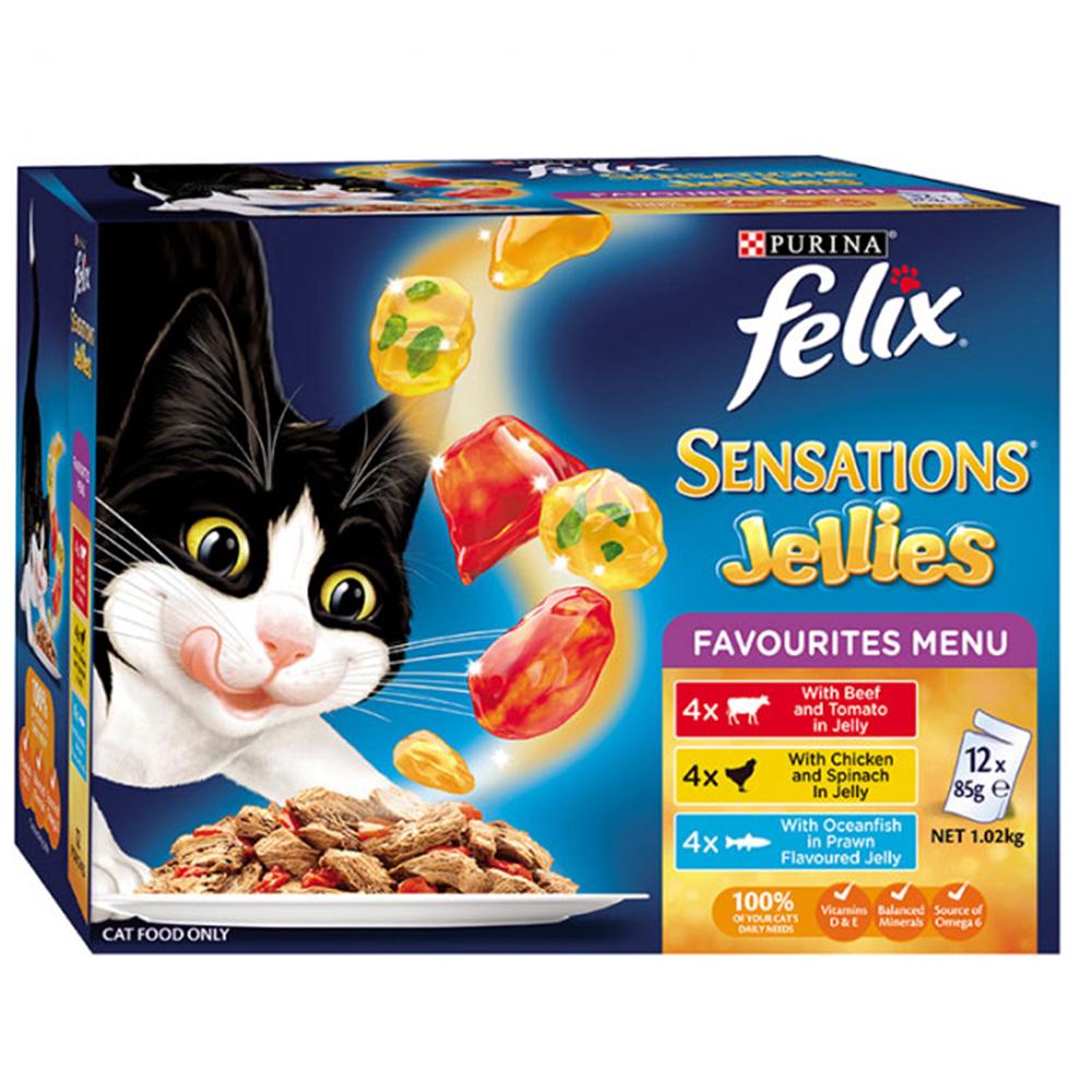 Felix Sensations Favourites Menu, 12 Pack - 85g, 9300605108189
