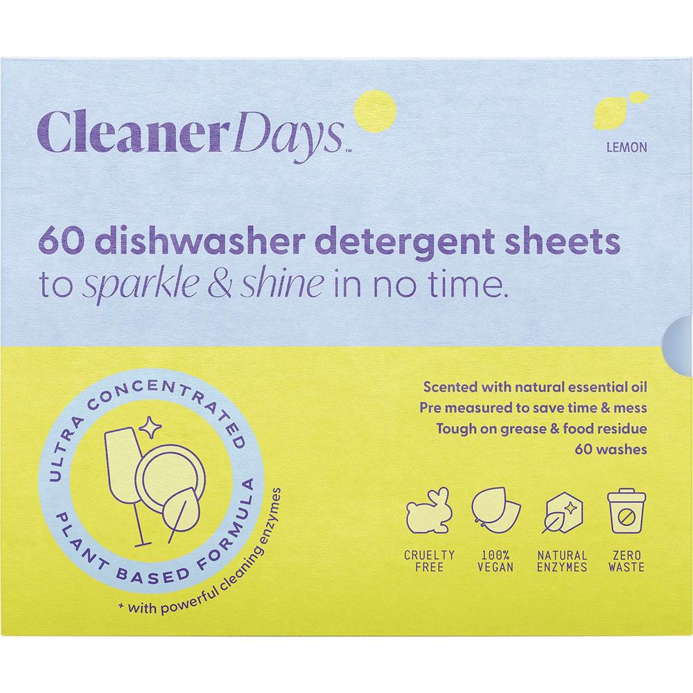 Dishwasher Detergent Sheets, 60 Washes (Lemon), 9309001581022