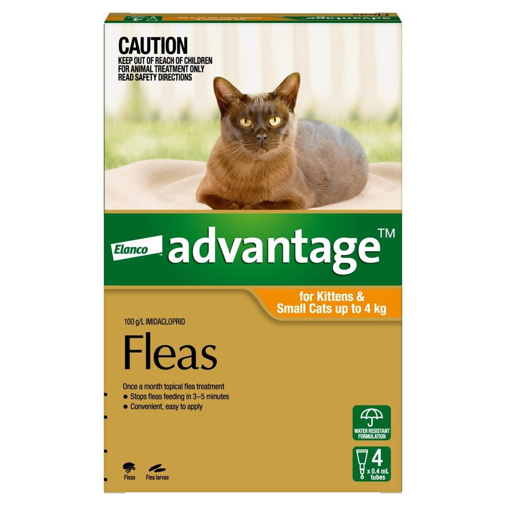 Spot-On Flea Control for Cats Under 4kg, 4's, 9310160657787