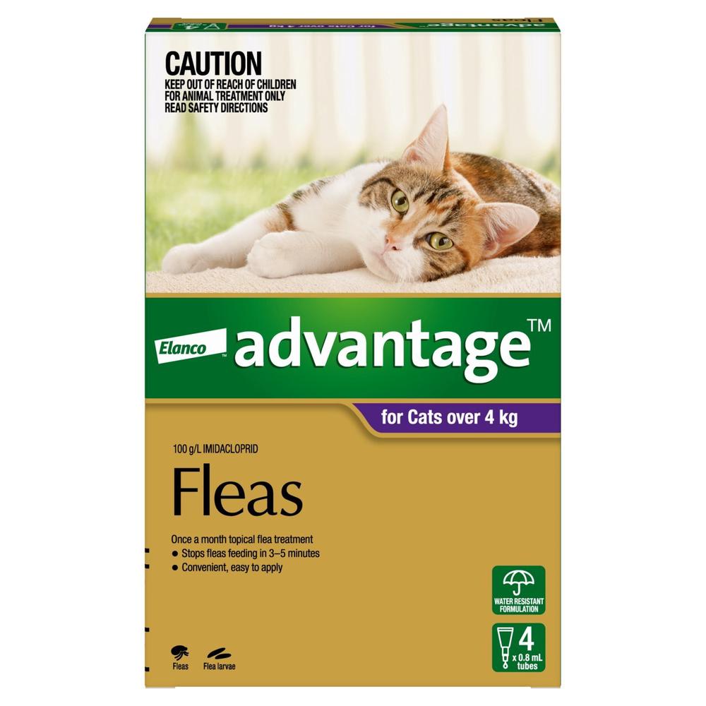 Spot-On Flea Control for Cats Over 4kg, 4's, 9310160657794