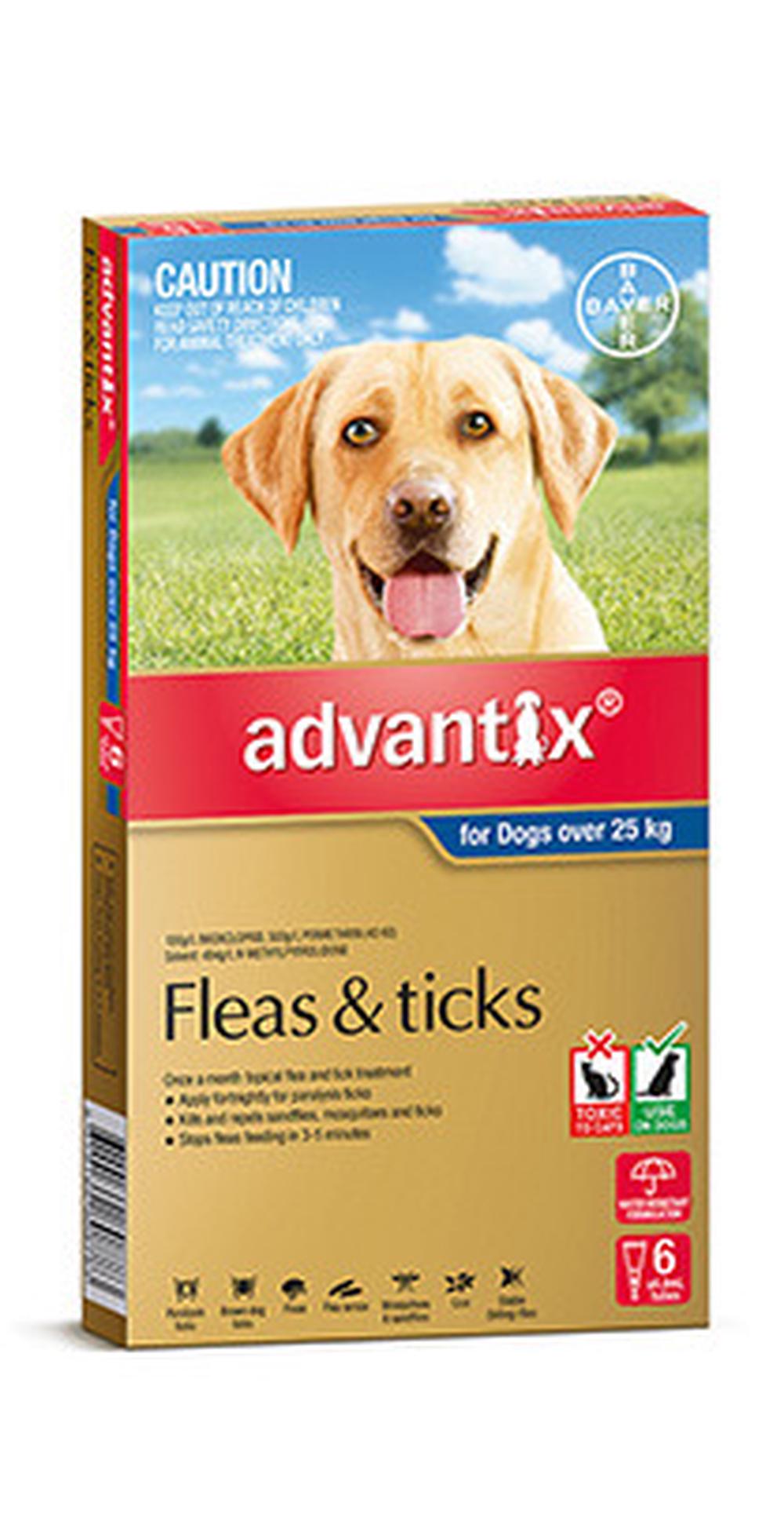 Advantix Spot-On Flea & Tick Control for Dogs over 25kg, Pack of 6 by Advantix - ISBN: 9310160808783