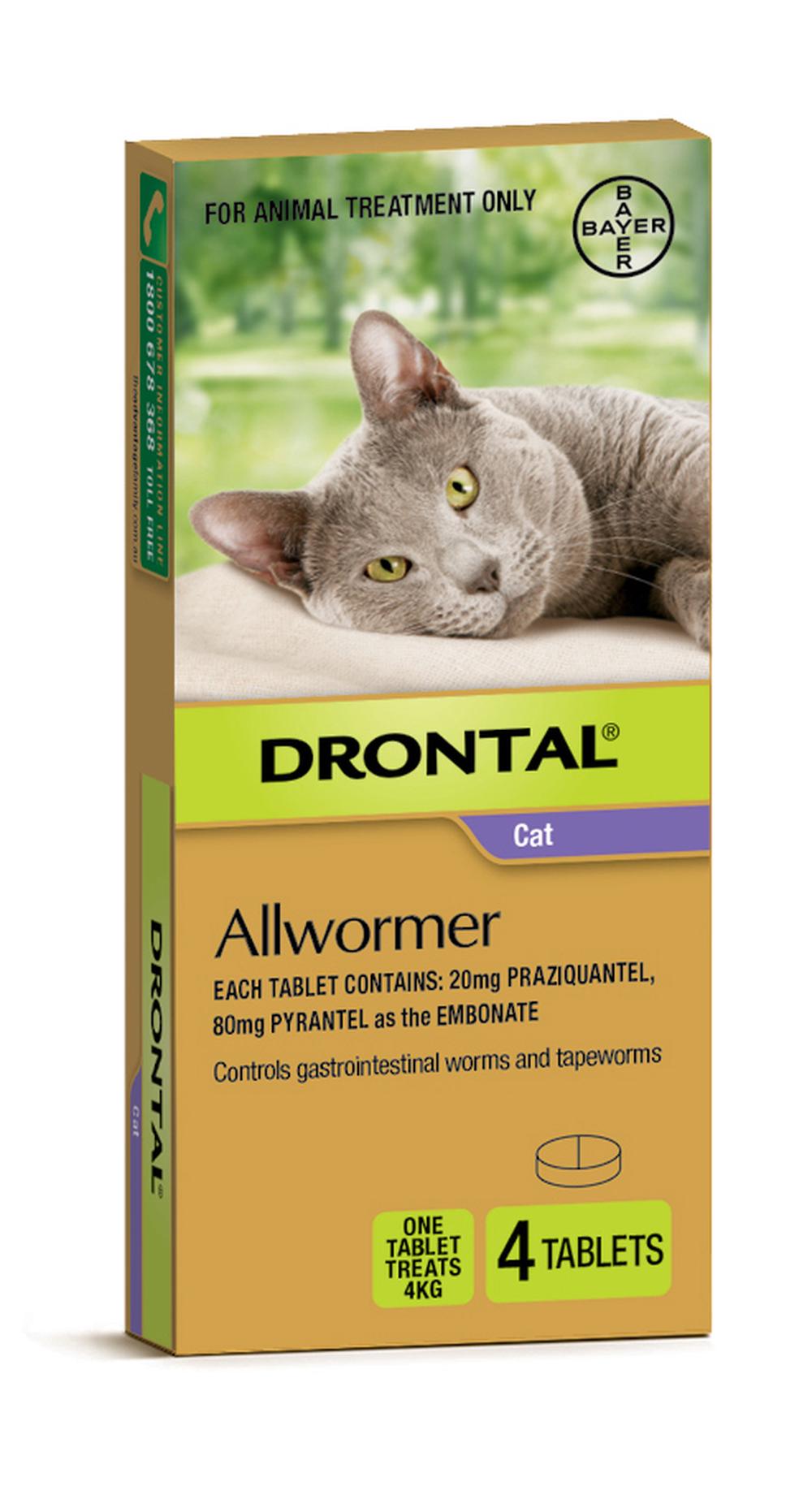 All Wormer For Cat Up to 4kg, 4 Piece, 9310160822659