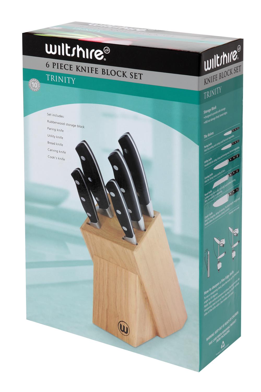 Wiltshire Trinity Knife Block, 6 Piece Buy online at The Nile