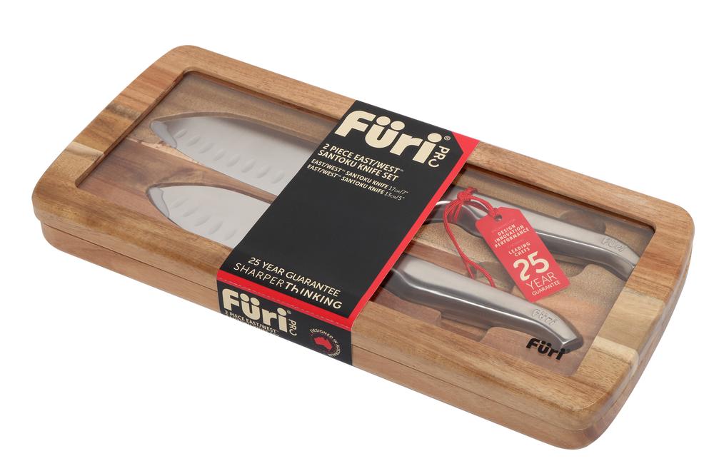 Pro East West Santoku Knife Set, 2 Piece, 9310346413541