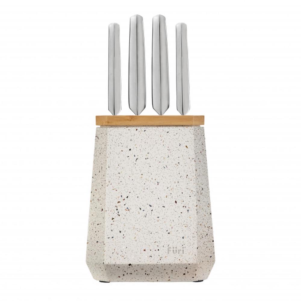 Furi Stone Knife Block Set, 5 Piece (Azure Terazzo) Buy online at The