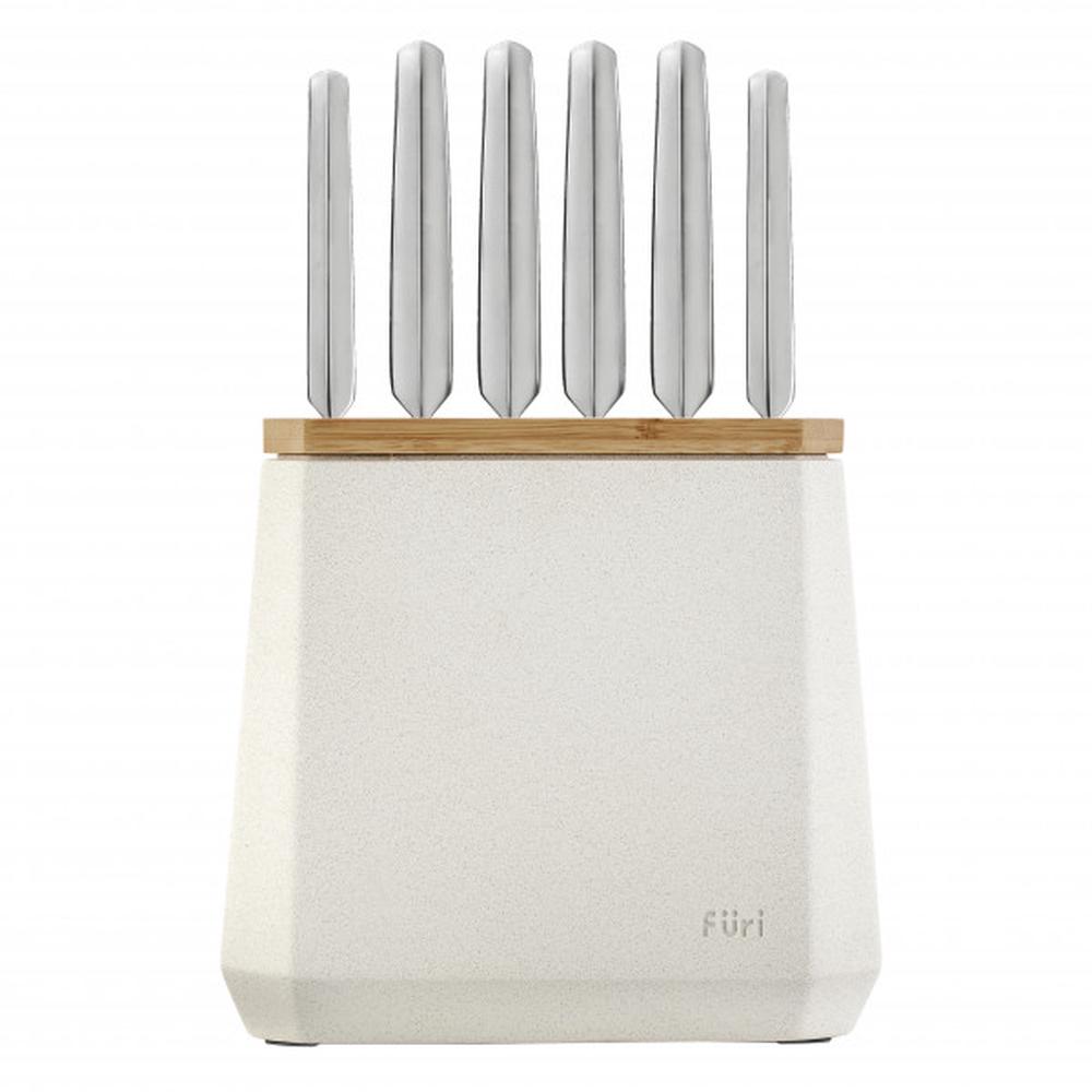 Stone Knife Block Set, 7 Piece (Snow Terazzo), 9310346415118