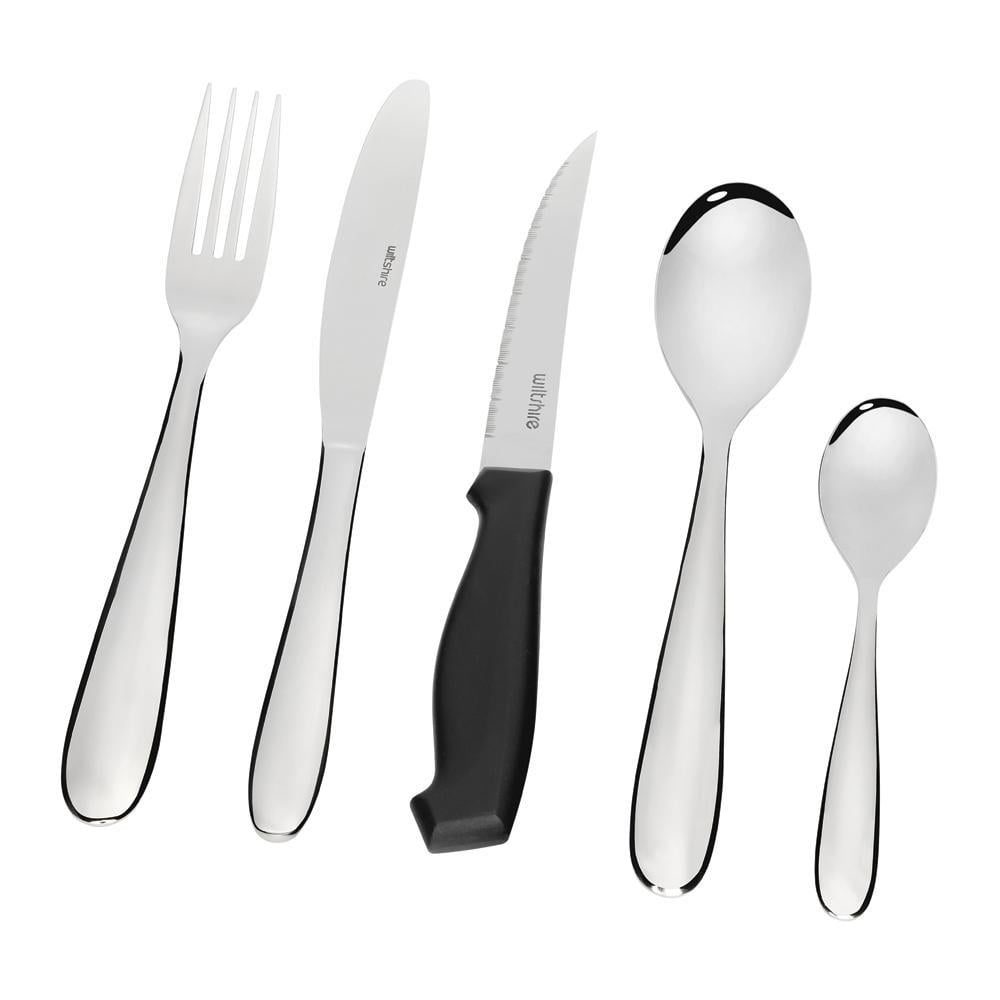 Wiltshire Bronte Cutlery Set with Steak Knives, 50 Piece | Buy online ...