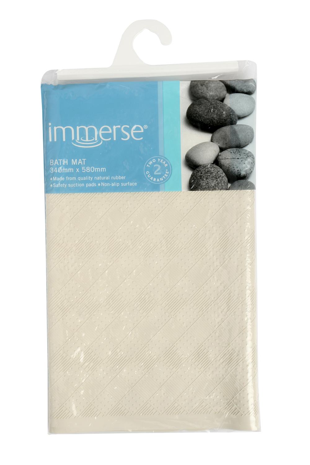 Immerse Bathroom Rubber Bathmat (White) - 340 x 580mm | Buy online at ...