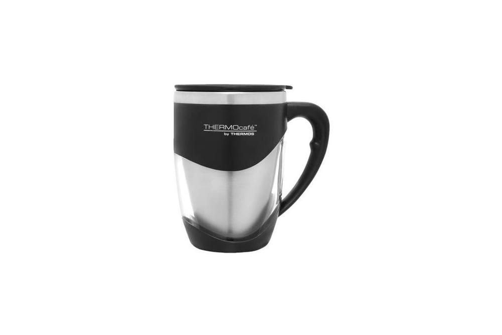 Thermos THERMOcafe Stainless Steel Inner Double Wall Desk Mug (Black