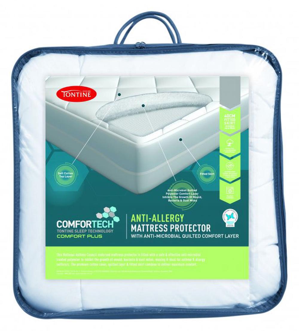 Tontine Comfortech AntiAllergy Fitted Mattress Protector Queen Buy