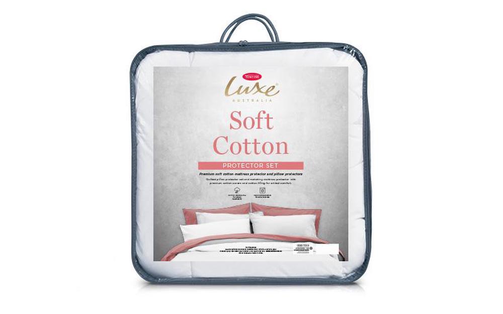 Tontine Luxe Cotton Mattress & Pillow Protector Set Single Buy