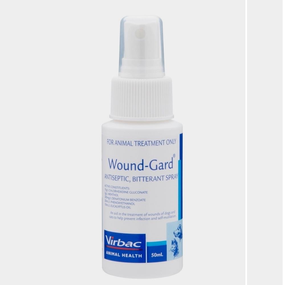 Virbac Wound-Gard Antiseptic and Bitterant Spray for Cats & Dogs - 50mL, 9312214248514