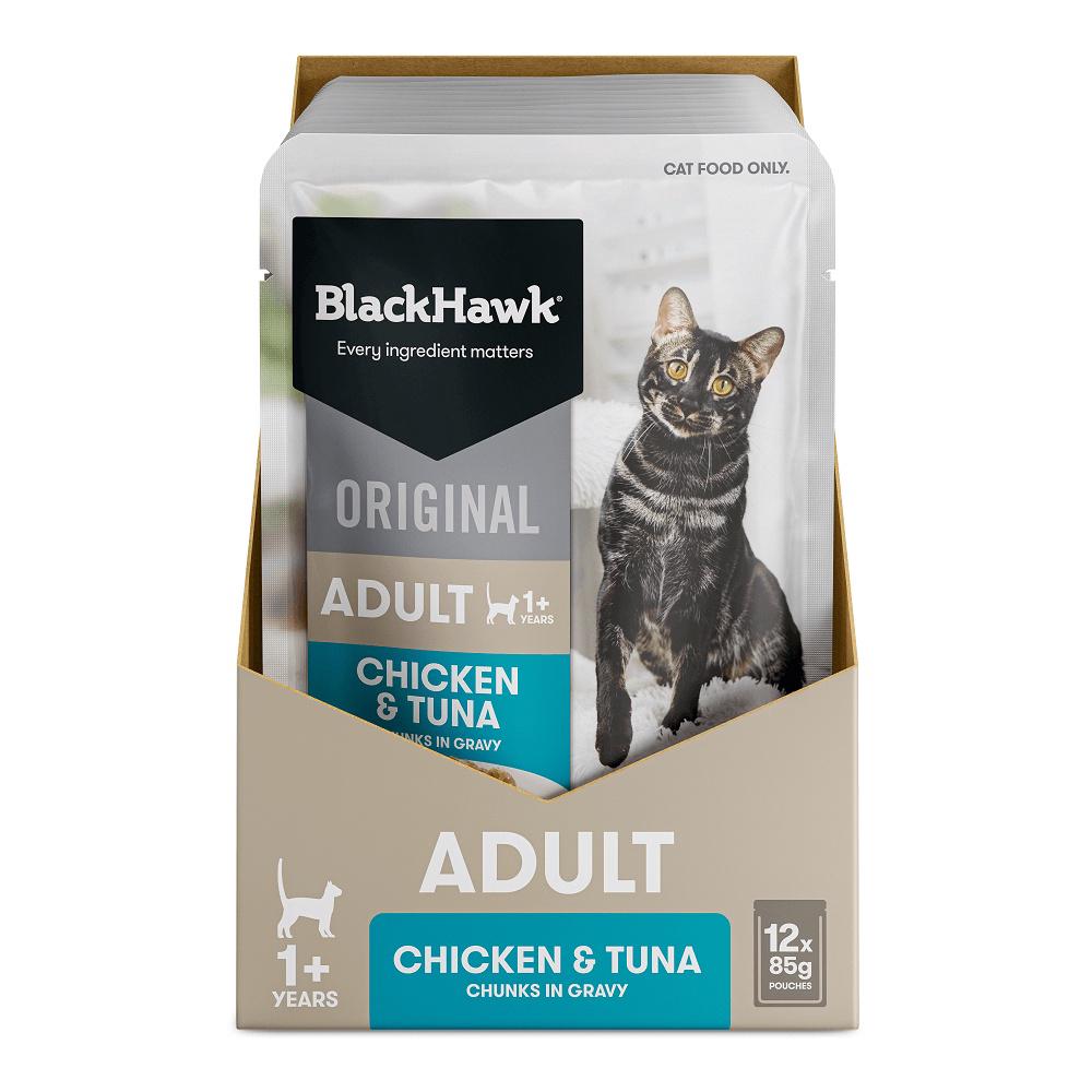 Black Hawk Cat Chicken Tuna In Gravy, 12 Pack - 85g, 9312239051991