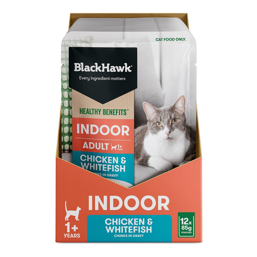 Black Hawk Cat Healthy Benefits Indoor, 12 Pack - 85g, 9312239052028