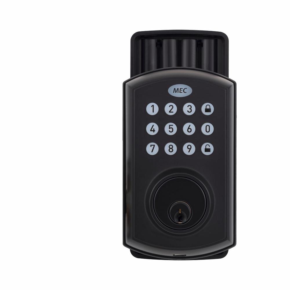 MEC Smart Lock Digital Motorised Deadbolt 50 User Codes Electronic, Backlit (Matte Black), 9312737015471
